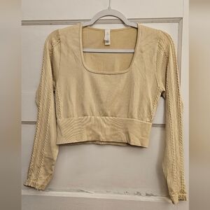 OFFLINE By Aerie Seamless Cable Square Neck T-Shirt